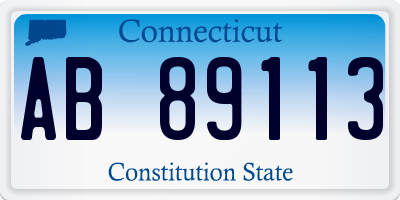 CT license plate AB89113