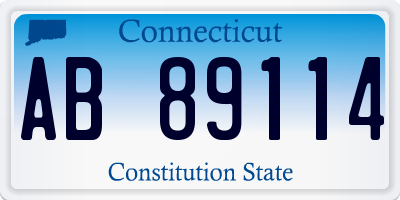 CT license plate AB89114