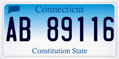 CT license plate AB89116
