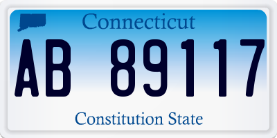 CT license plate AB89117