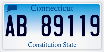 CT license plate AB89119