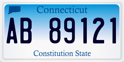 CT license plate AB89121