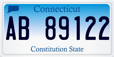 CT license plate AB89122