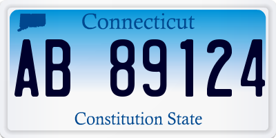 CT license plate AB89124