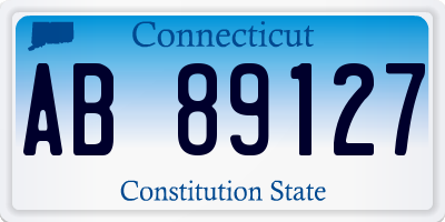 CT license plate AB89127