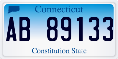 CT license plate AB89133