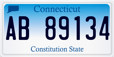 CT license plate AB89134