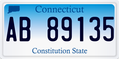 CT license plate AB89135