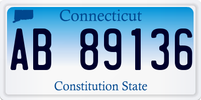 CT license plate AB89136