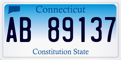CT license plate AB89137