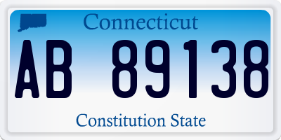 CT license plate AB89138