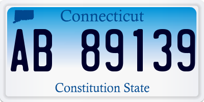 CT license plate AB89139