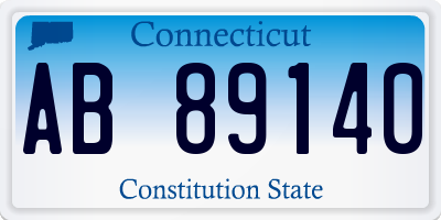 CT license plate AB89140