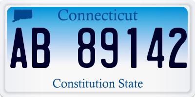 CT license plate AB89142