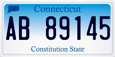 CT license plate AB89145