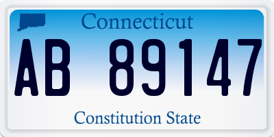 CT license plate AB89147