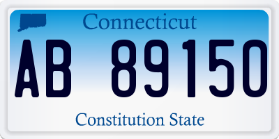 CT license plate AB89150