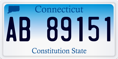 CT license plate AB89151