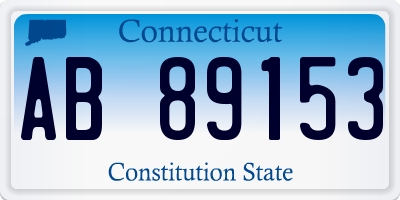 CT license plate AB89153