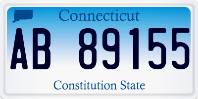 CT license plate AB89155