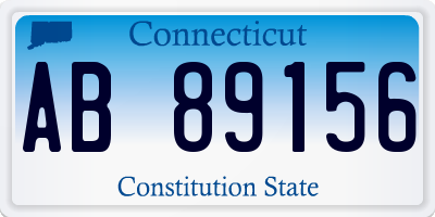 CT license plate AB89156