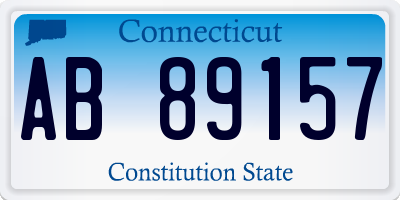CT license plate AB89157