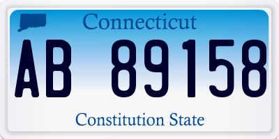 CT license plate AB89158