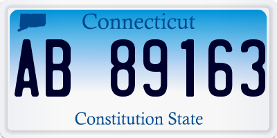 CT license plate AB89163