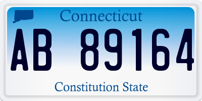CT license plate AB89164