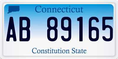 CT license plate AB89165