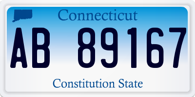 CT license plate AB89167