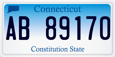 CT license plate AB89170