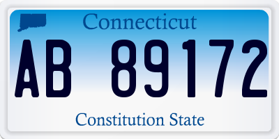 CT license plate AB89172