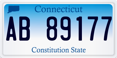 CT license plate AB89177