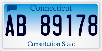 CT license plate AB89178