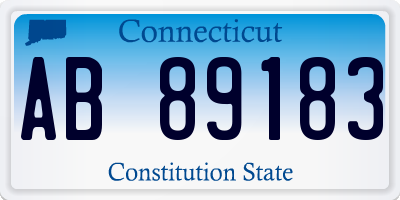 CT license plate AB89183