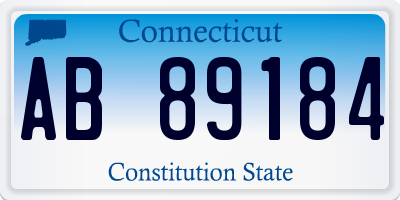 CT license plate AB89184