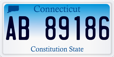 CT license plate AB89186