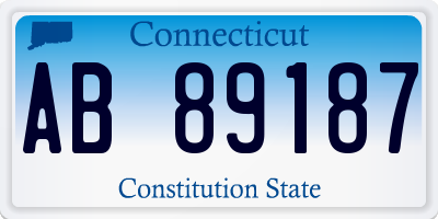 CT license plate AB89187