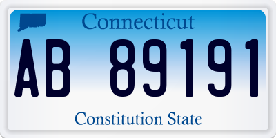 CT license plate AB89191