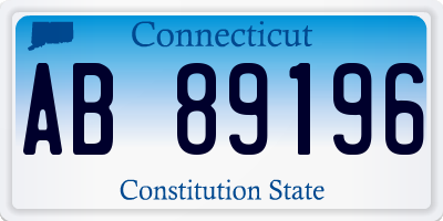 CT license plate AB89196