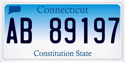 CT license plate AB89197