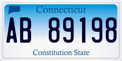 CT license plate AB89198