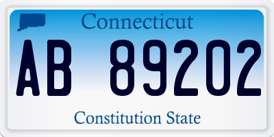 CT license plate AB89202