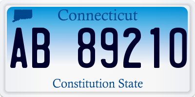 CT license plate AB89210