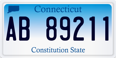 CT license plate AB89211