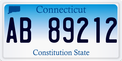 CT license plate AB89212