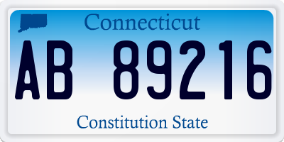 CT license plate AB89216