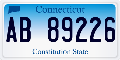 CT license plate AB89226