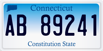 CT license plate AB89241